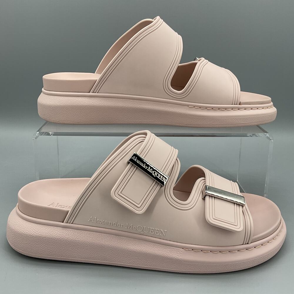 NEW Alexander McQueen Women’s Hybrid Pool Slides Tea Rose Size US 9.5/IT 39.5